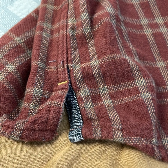 Carbon 2 Cobalt Conifer Double Lined Plaid Long Sleeve Button Up Shirt Cotton - Picture 11 of 12